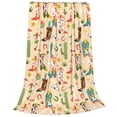 thumbnail image 2 of Honeii Groovy American Western Footwear Print Fleece Blanket - Throw Blanket for Bed, Sofa, Couch, Camping, and Travel , Microplush Ultra Soft Warm Blanket-60"x50", 2 of 7