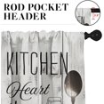 thumbnail image 5 of dinii 36 Inch Kitchen Curtains Black Farmhouse Rustic Window Curtains and Valances Set of 3, Vintage Fork Spoon Country Wooden Wood Short Tier Curtain, Vintage Small Kitchen Decor, 5 of 6