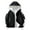 Black, variant on Mens Jacket Men's Stitching Drawstring Hooded Slim Fashion Jacket Coat Outwear Jacket Coats , Black , 3XL
