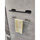 thumbnail image 2 of 1pc Stainless Steel Towel Bar, Minimalist Black Wall Mounted Towel Holder For Bathroom, 2 of 5