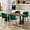 Green, variant on VECELO Modern Velvet Dining Chairs Set of 2, Upholstered Kitchen Chairs with Thick Cushions, Curved Padded Backrest and Gold Metal Legs, for Kitchen, Dining Room, Living Room, Black