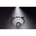 thumbnail image 2 of HeartsAndYou 1ct Round Cut Moissanite Engagement Ring for Women 18k White Gold Over Silver Open Pear Shape Bypass Stylish, 2 of 8