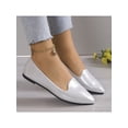 thumbnail image 6 of Frontwalk Women Ballet Flat Comfort Flats Pointed Toe Casual Shoes Driving Lightweight Dress Shoe Ladies Slip On Silver 9, 6 of 8