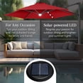 thumbnail image 5 of Best Choice Products 10ft 360 Rotating Cantilever Offset Hanging Market Patio Umbrella w/ Solar Lights - Red, 5 of 9