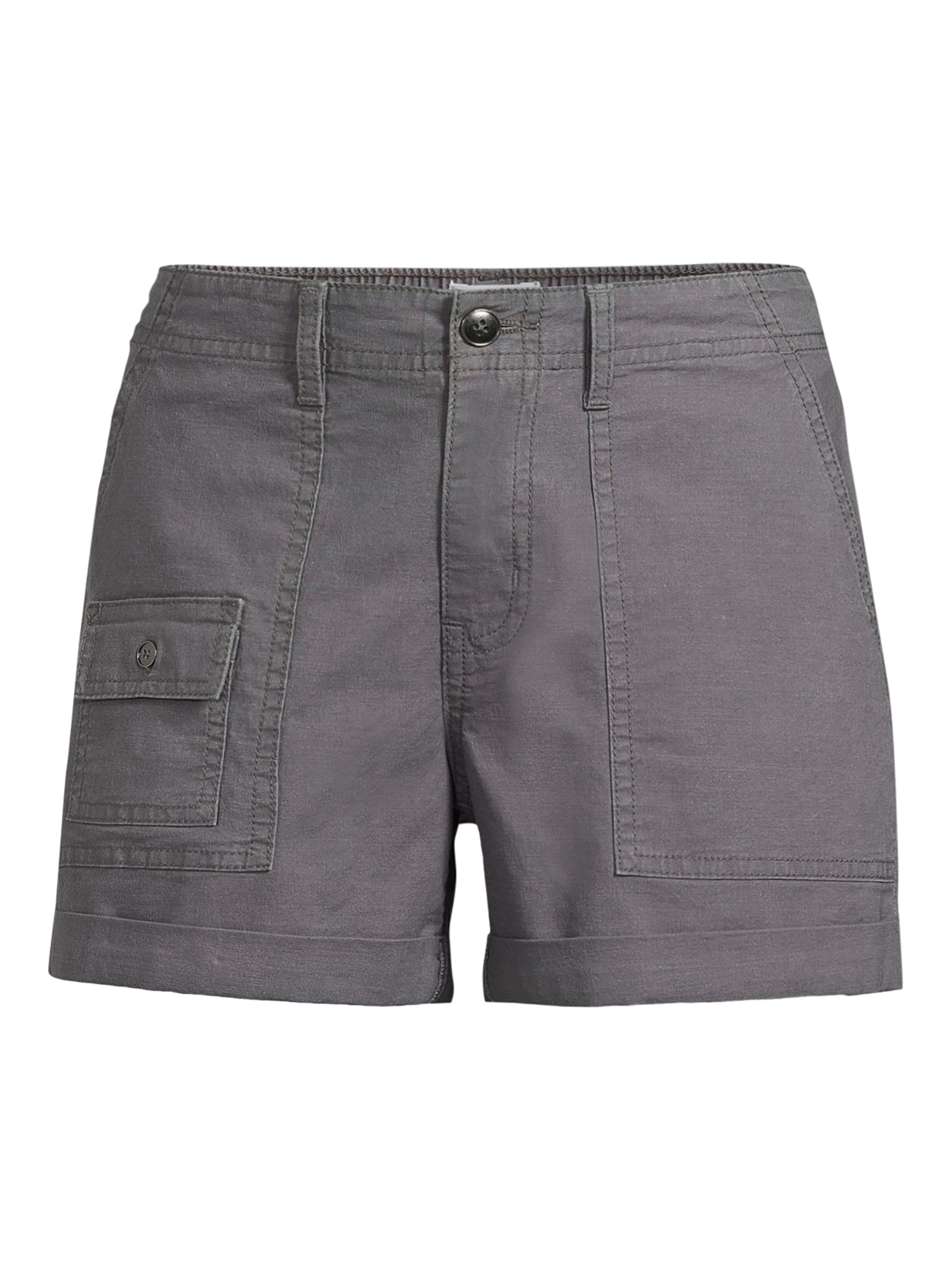 Time and Tru Women's and Women's Plus Utility Cuff Shorts, 4" Inseam, Sizes 2-20 - image 5 of 6