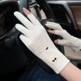 thumbnail image 1 of Guantes de medio dedo a prueba de rayos UV, resistentes al sol, para mujer, finos, negros, para conducir, montar a caballo, antideslizantes, de dedos abiertos, transpirables, para primavera y verano, 1 of 4