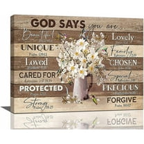 Youart Bible Verse 16"x12" Framed Painting Canvas Art Prints