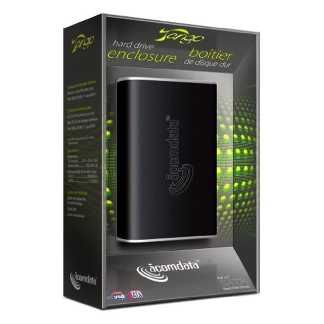 Kit de recinto del disco duro USB/ESB/ESB de ACOMDATA 2.5 ", Obsidian Black (TNGXXXUSE-Blk)