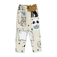 thumbnail image 4 of Daiia Hand Drawn Animals Women's Sleep Pant with Pockets and Drawstring,Pajama Pants-Medium, 4 of 9