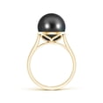 thumbnail image 2 of ANGARA Classic Tahitian Cultured Pearl Ring in 14K Yellow Gold for Women | June Birthstone, Birthday, Anniversary, Jewelry Gift for Women | Pearl Ring, 2 of 7