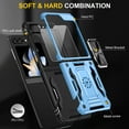 thumbnail image 3 of Dteck for Samsung Galazy Z Flip 5 Case, Galaxy Z Flip 5 Case with Screen Protector, Samsung Z Flip 5 Phone Case with Rotate Ring Magnetic Kickstand,Light Blue, 3 of 7