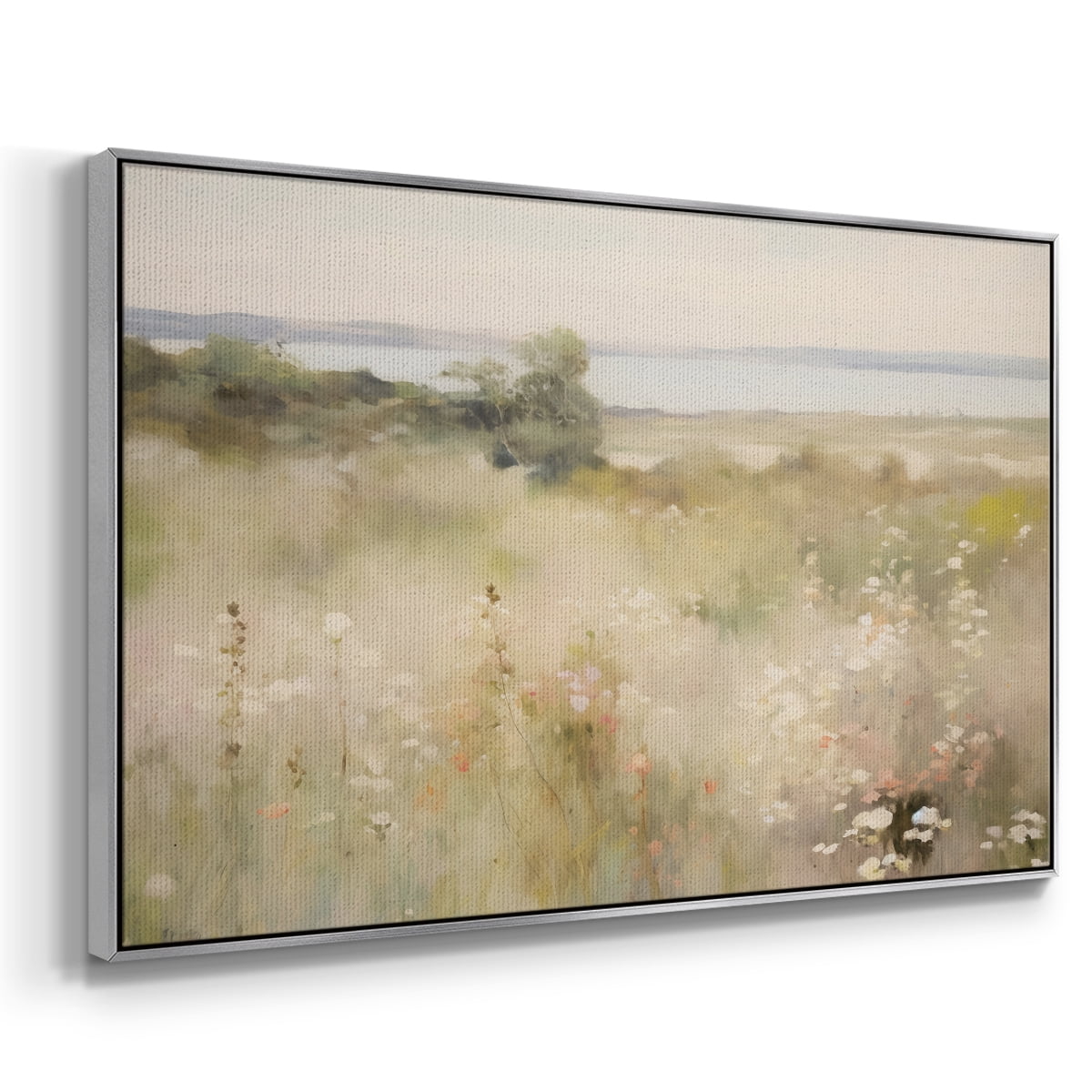 Vintage Landscape-I By Wexford Home Framed in Silver Wood Gallery Wrapped Canvas 27 in. x 41 in.