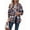 Orange, variant on Women'S Plaid Shirts Long Sleeves Button Down Peplum Babydoll Jacket Oversized Casual Pocket Blouses Tops Yellow XXL