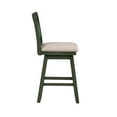 thumbnail image 4 of Home 2 Office Brookline 24" Farmhouse Wood/Linen Swivel Barstool in Sage Green, 4 of 10