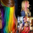 thumbnail image 7 of 43PCS Colored Clip in Hair Extensions, 22 Inch Rainbow Long Straight Hairpieces Synthetic, Colored Hair Extensions Party Highlights Hairpiece for Women Girls, 43 Colors, 7 of 7