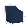 thumbnail image 3 of COVERS&ALL Outdoor Chair Cover, 12 Oz Waterproof UV & Weather Resistant Patio Furniture Sofa Cover for Outdoor Outside Seating Lawn Garden, with Air Vents & Drawstrings (40"W x 40"D x 36"H, Blue), 3 of 7