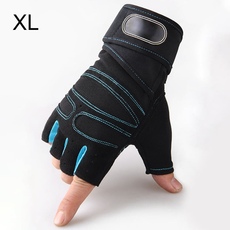 WEIGHT LIFTING BODYBUILDING LEATHER GYM FITNESS GLOVES SLIM FITTING MEN WOMEN 