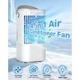 thumbnail image 3 of Teanyotink Portable Air Conditioners, Evaporative Air Cooler Upgraded   Cool Mist 3 in 1, 2/4/6/8H Timer,7 Color Lights Misting Humidifier Personal Mini AC Desktop Fan for Room Home Bedroom Office, 3 of 8