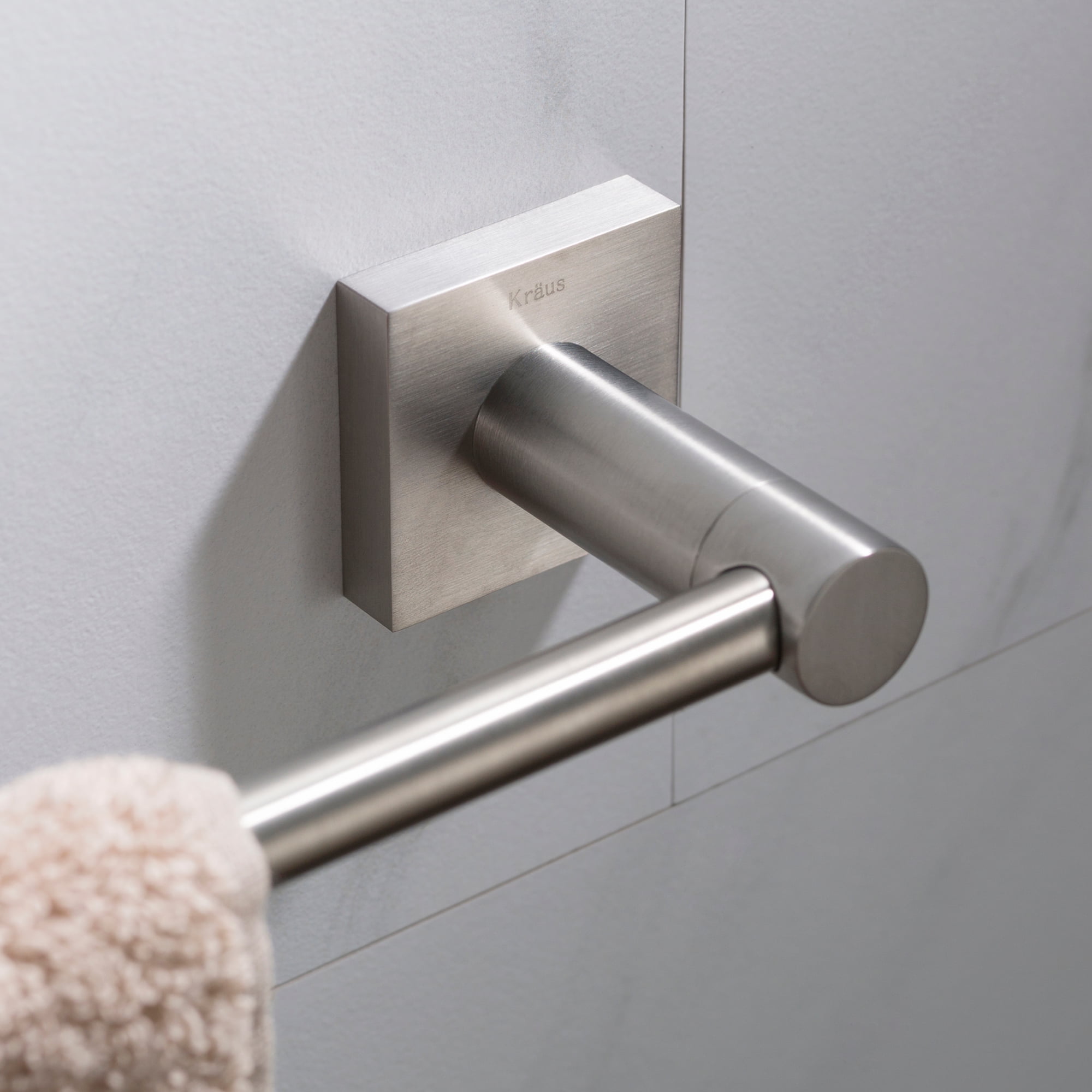 KRAUS Ventus 24-inch Bathroom Towel Bar, Brushed Nickel Finish