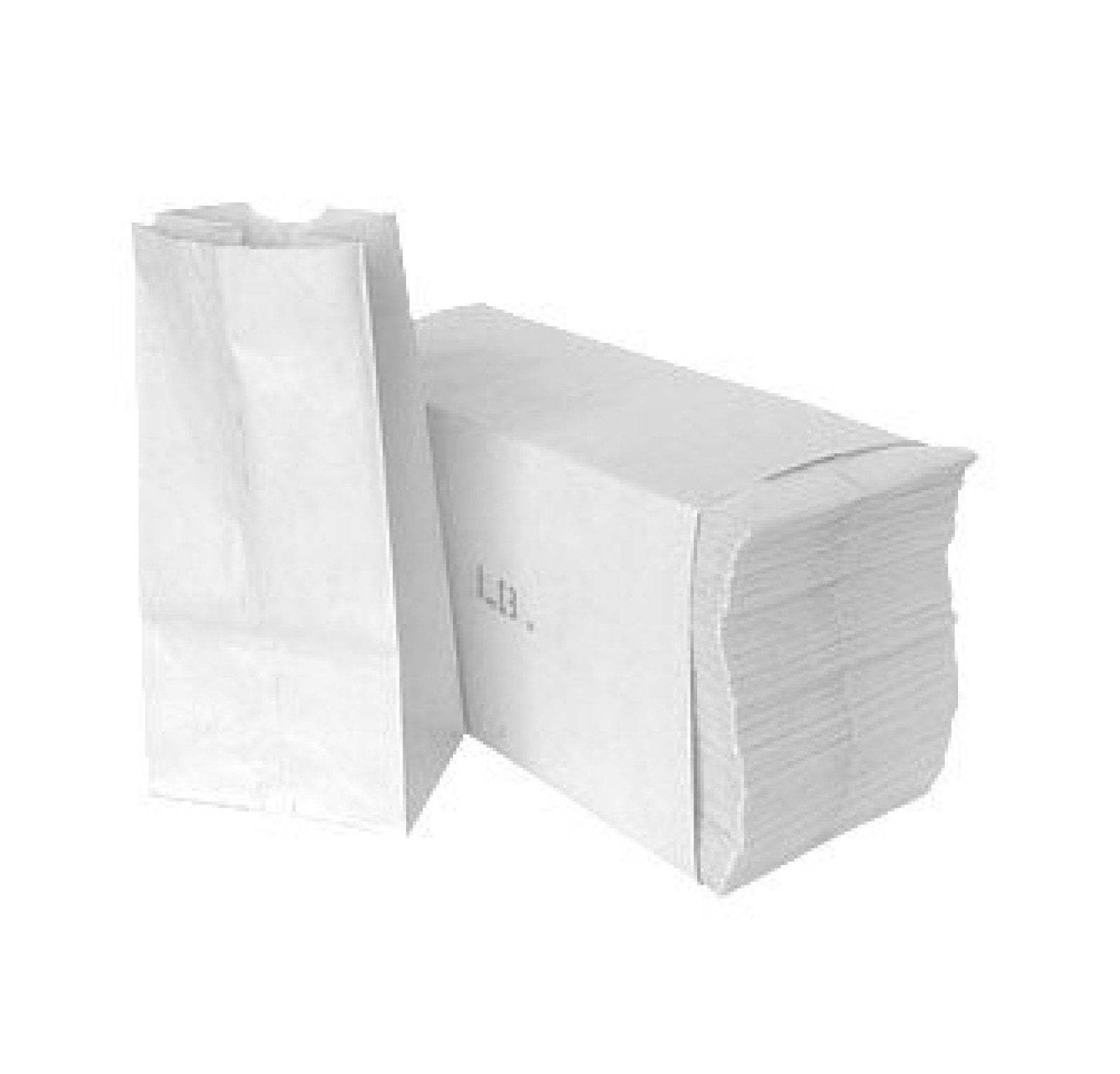5 Pound White Paper Bag - Pack Of 500 Bags - 5.25" x 3.25" x 10.75" - Lunch Bags