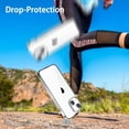 thumbnail image 6 of Compatiable with iPhone 13 Case Clear, Transparent Shockproof Phone Case, Slim Anti-Scratch Hard PC Back Protective Cover Bumper, Gradient Black, 6 of 13