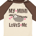 thumbnail image 4 of Inktastic My Mimi Loves Me Sloth Girls Long Sleeve Baby Bodysuit, 4 of 5
