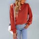 thumbnail image 2 of Camisas de manga larga para mujer, sudadera holgada con cuello redondo, jersey informal para uso diario, 2 of 8