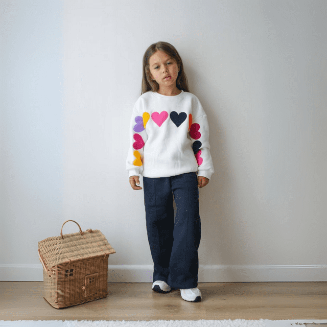 JuniorKids Multiple Hearts Girls Casual Set