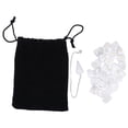 thumbnail image 1 of Juego de 25 uds de piedras rúnicas de cristal con bolsa de péndulo, piedras curativas de runas de adivinación de buena suerte para meditación, cristal blanco, 1 of 5