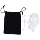 thumbnail image 1 of Juego de 25 uds de piedras rúnicas de cristal con bolsa de péndulo, piedras curativas de runas de adivinación de buena suerte para meditación, cristal blanco, 1 of 5