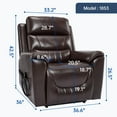 thumbnail image 6 of Sesslife Power Lift Recliner Chair, Electric Recliner Chair with Heat and Massage for Elderly, Single Sofa Recliner with Cup Holders and Side Pockets, Ergonomic Lounge Recliner Chair, Dark Brown, 6 of 7