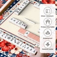 thumbnail image 5 of Mahjong Mat 31.5" x 31.5" Patriotic Floral Border Frame American Flags Red White Blue Hibiscus Non-Slip Noise Reduction Mahjong Accessories Gifts for Board and Tile Games, 5 of 6