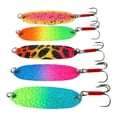 thumbnail image 4 of 5 cucharas de pesca, spinnerbaits, aparejos de metal con anzuelos, señuelos de pesca duros 4G 46 cm 52 cm 57 cm, 4 of 9