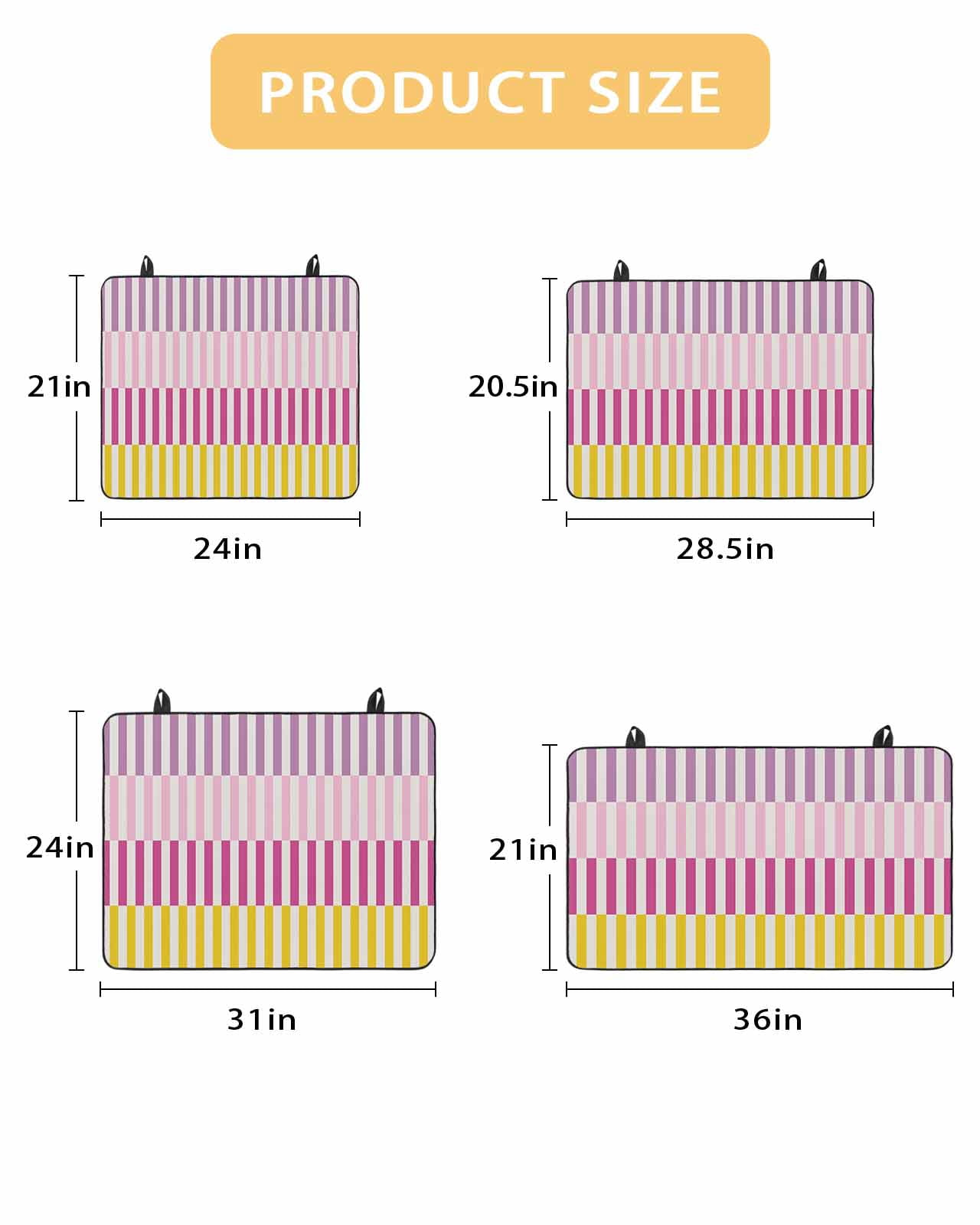 nqOlkjepod Large Induction Cooktop Protector Mat 24"x21", Colorful Stripe Stove Top Covers for Electric Stove, Modern Pink Purple Yellow Vertical Striped Stove Burner Cover Mats Stove Cover