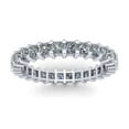 thumbnail image 3 of Natural 2.00Ct Princess Cut Diamond Shared Prong Women's Anniversary Wedding Eternity Band Ring Solid 10k White Gold I SI2, 3 of 3