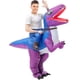thumbnail image 2 of 1 traje inflable púrpura de Velociraptor para montar en adulto, disfraces de dinosaurios inflables disfraces de Halloween Cosplay Velociraptor  JM, 2 of 5