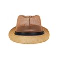 thumbnail image 5 of Mens Womens Beach Sun Straw Panama Fedora Summer Flat Brim Hat Big Brim Band Cap, 5 of 8