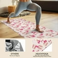 thumbnail image 4 of Pink Bows and Baseballs Pattern Hot Yoga Mat Towel Non Slip for Hot Yoga - Quick-Drying Yoga Mat Cover with 4 Corner Pockets with Travel Bag - Hot Yoga Towel Non Slip 70"x26", 4 of 6