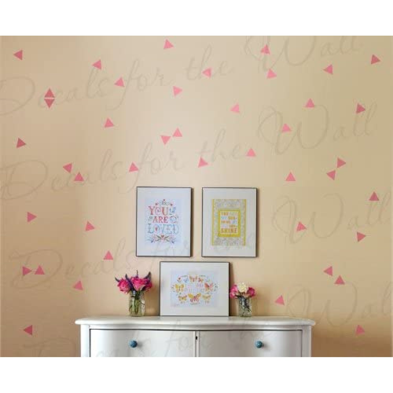 Triangle Wall Mural Decals Vinyl Graphic Geometric Shapes Design Kids