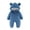 Blue, variant on Newborn Baby Flannel Baby Fleece Snowsuit Jumpsuit Warm Dance Hooded Outfits Double Line Design