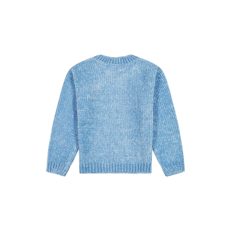 Chenille Jumper Plus Size Light Blue Sweater Gray Mohair Sweater