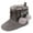 Gray, variant on Girls Boys Snow Boots Plush Soft Sole Anti-Slip Warm Winter Shoes Toddler First Walkers 0-18 months