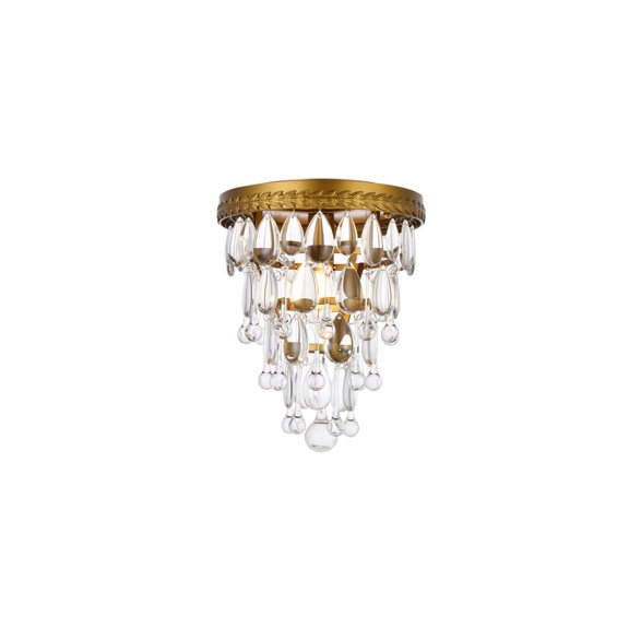 Nordic 1 light brass flush mount
