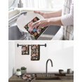 thumbnail image 5 of Boho Pink Flower Kitchen Dish Towels for Drying Dishes Set of 2, Spring Watercolor Country Floral Plant Waffle Weave Microfiber Hand Tea Bathroom Towels Quick Dry & Absorbent Towel 15.7x23.6, 5 of 7