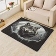 thumbnail image 2 of Jungle Wolf Area Rug 6x8, Animals Rugs for Bedroom Living Room, Wildlife Wolf Carpet, Machine Washable Rug, Non Slip Soft Low Pile Rugs Large Area Rug Home Decor T6&-200, 2 of 7