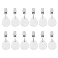 thumbnail image 1 of Uxcell 12Pcs Pesas para Mantel, Colgante de Mármol con Clip de Metal en Forma de Gota, Punto Blanco, 1 of 6
