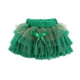 thumbnail image 3 of LittleSpring Toddler Girls Summer Outifts for Girls T-Shirts and Tutu Skirt Set Green 3T, 3 of 6