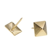 Unique Bargains Upholstery Nails Tacks 12mm Square Head Furniture Nails Pins Gold Tone 20Pcs