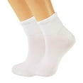 thumbnail image 2 of Women's Diabetic Ankle Socks 3-pairs – Non-Binding Seamless Toe, Soft Cotton for Sensitive Feet (Size 5-7), 2 of 4