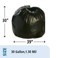 thumbnail image 3 of Stout Recycled Content Trash Bags 30 gal - 30" Width x 39" Length x 1.30 mil (33 Micron) Thickness - Brown - Plastic, Resin - 100/Carton - Home, Office, Industrial, 3 of 7